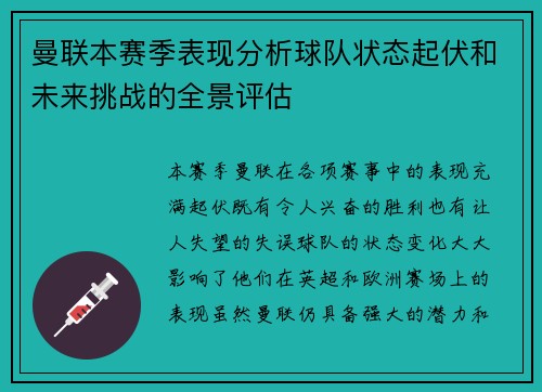 曼联本赛季表现分析球队状态起伏和未来挑战的全景评估